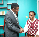 Katikkiro visits the widow of the late Dr. Paul Kawanga Ssemogerere